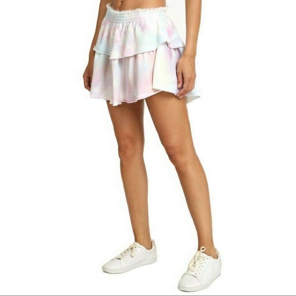Loveshackfancy linette tie dye tiered ruffle skirt